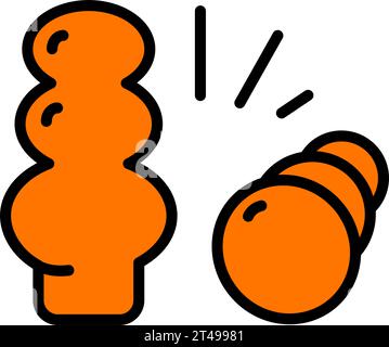 Earplug Outline Icon. Noise protection tool. Sleeping accessory. Linear style sign isolated on white background. Vector simple illustration Stock Vector