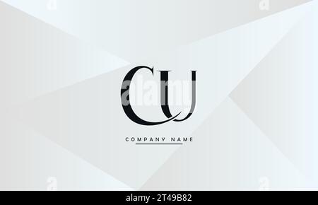 CU, UC Abstract Letters Logo Monogram Stock Vector