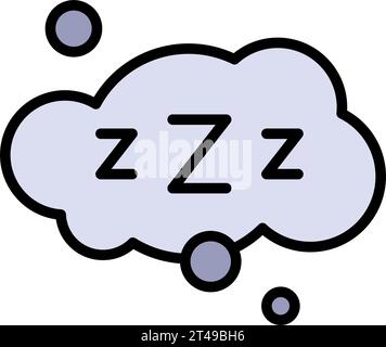 Night sleep icon vector. Insomnia problem. Earplug Color Icon. Simple style sign isolated on white. Stock Vector