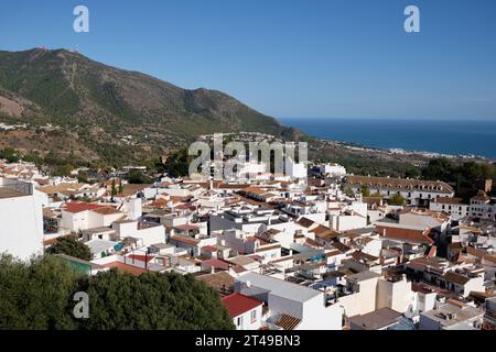 View of the white washed village of Mijas Pueblo, Málaga, Spain. Stock Photo