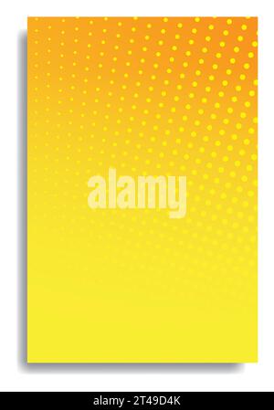 Yellow geometric abstract halftone dot pattern background - vector ...