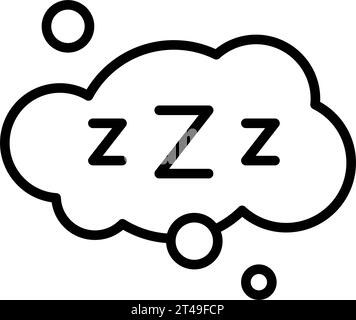 Night sleep icon vector. Insomnia problem. Earplug Outline Icon. Linear style sign isolated on white. Stock Vector