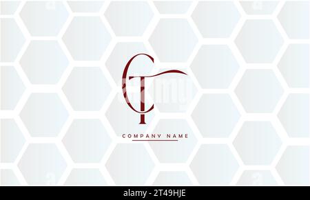CT, TC Abstract Letters Logo Monogram Stock Vector