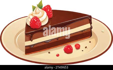 Piece Of Cake Illustration Vector Stock Vector