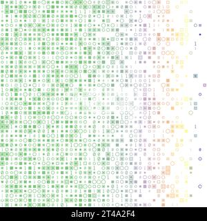 Appealing geometric matrix background in accent colors. Astonishing square vector illustration. Stock Vector