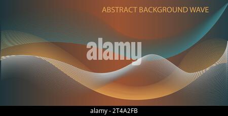Abstract wave element for design. Digital frequency track equalizer. Stylized line art background. Vector illustration. Wave with dots created using Stock Vector