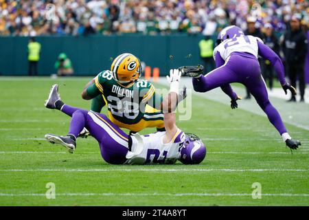 Minnesota Vikings cornerback Akayleb Evans (21) lines up for play ...