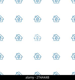 Bank icon pattern seamless white background Vector Image Stock Vector