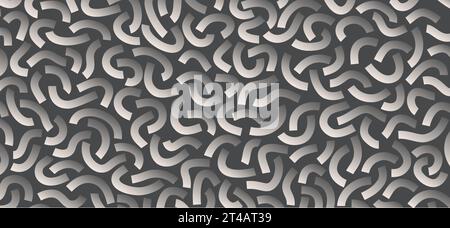 Gradient doodle pattern. Funny pattern. Curved lines isolated on blue background. Stock Vector