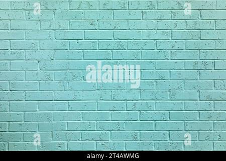 old brick wall painted in light blue in Galvaston Stock Photo