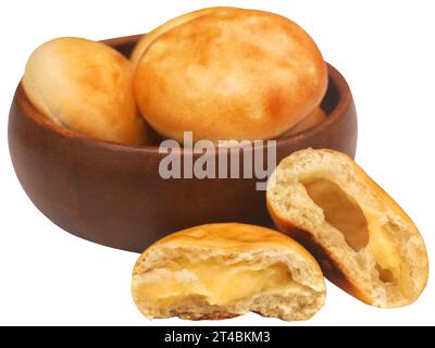 Small round vanilla bread very popular in Denmark Stock Photo
