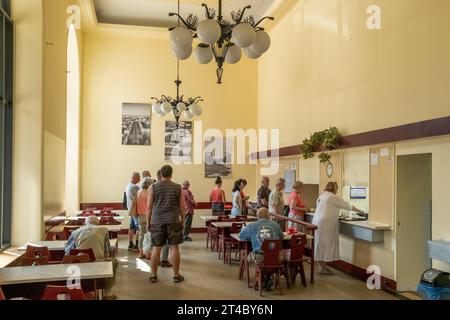 Traditional Bar Mleczny canteen in the historic Nowa Huta district of Krakow, Poland Stock Photo