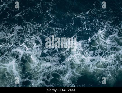 Sea waves background. Water surface texture. Top view of sea wave. Stock Photo