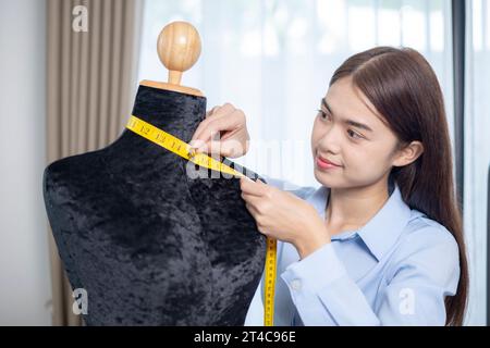 small business tailor working at studio Stock Photo