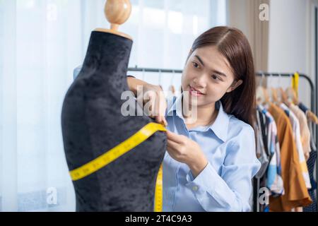 small business tailor working at studio Stock Photo