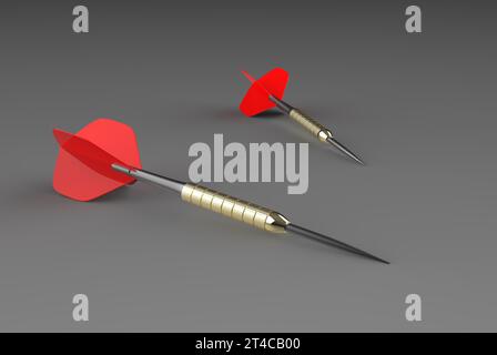 two arrows on a gray background. Stock Photo