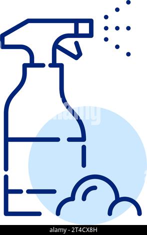 Spray foam cleaner. House cleaning detergent. Pixel perfect icon Stock Vector