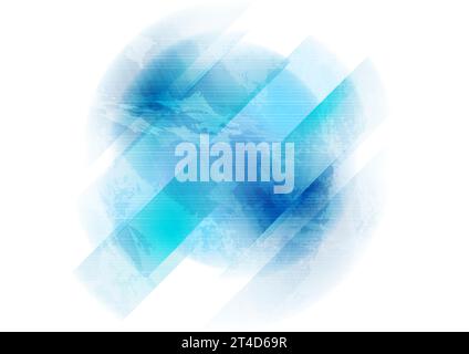 Concept grunge abstract round shape geometric background. Vector illustration Stock Vector