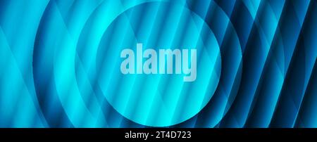 Bright blue abstract geometric tech background. Vector art design Stock Vector