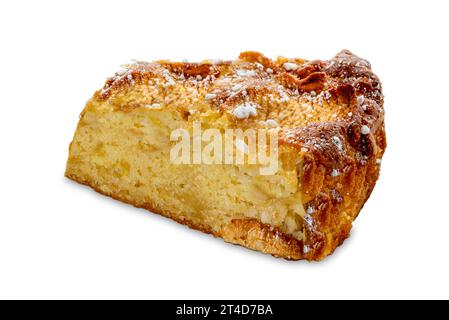 Slice of Homemade apple pie isolated on white with clipping path included Stock Photo