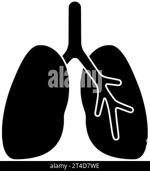 disease black pneumonia silhouette respiratory illustration pulmonary ...