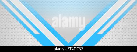 Blue and grey technology geometric abstract background. Vector minimal banner design Stock Vector