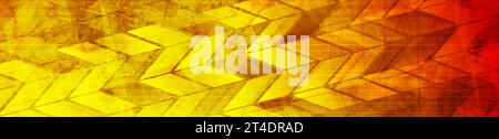Vibrant orange grunge tech geometric abstract background. Vector banner design Stock Vector
