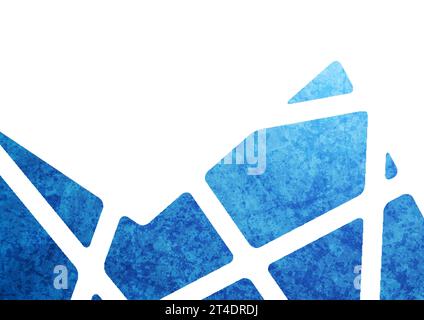 Blue and white abstract geometric grunge tech background. Vector illustration Stock Vector