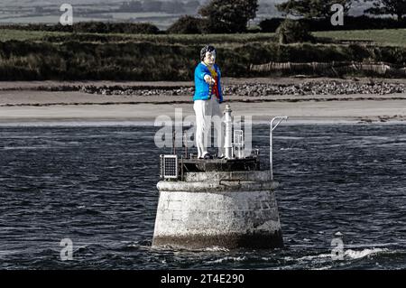 Metal Man Light, Rosses Point, County Sligo, Ireland. Stock Photo