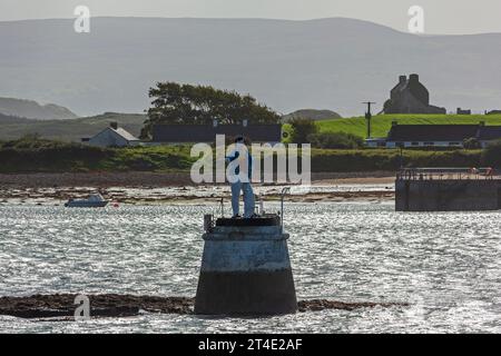 Metal Man Light, Rosses Point, County Sligo, Ireland. Stock Photo