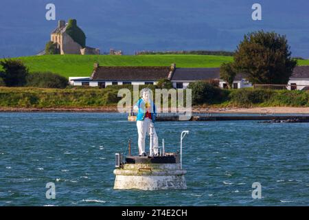 Metal Man Light, Rosses Point, County Sligo, Ireland. Stock Photo