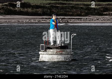 Metal Man Light, Rosses Point, County Sligo, Ireland. Stock Photo