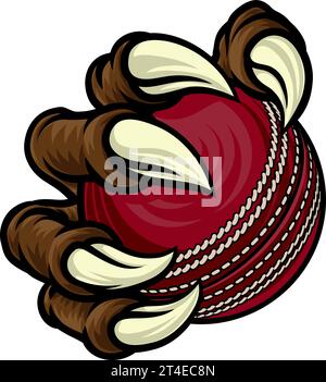 Cricket Ball Claw Cartoon Monster Animal Hand Stock Vector