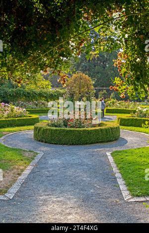 The Victorian Rose Garden at Government House, Victoria, Vancouver Island Stock Photo
