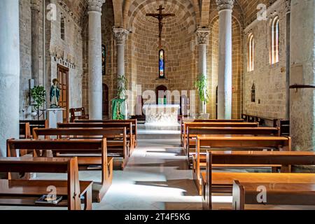 The interior of the Church of San Benedetto, Brindisi, Italy. Stock Photo