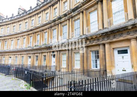 The Circus Bath, Georgian architecture townhouses in Bath City centre, UNESCO world heritage site, Somerset,England,UK,2023 Stock Photo