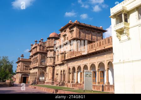 Blue sky and white clouds, exterior view of the castle. Junagarh Fort is located in Bikaner, Rajasthan, India Stock Photo