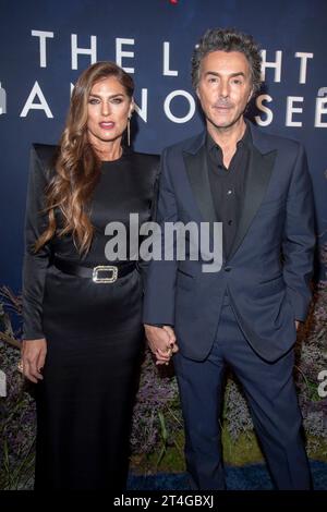 New York, New York, USA. 30th Oct, 2023. (NEW) Netflix's &quot;All The Light We Cannot See&quot; New York Screening. October 30, 2023, New York, New York, USA: Serena Levy and Shawn Levy attend Netflix's &quot;All The Light We Cannot See&quot; New York Screening at Paris Theater on October 30, 2023 in New York City. (Credit: M10s/TheNews2) (Foto: M10s/Thenews2/Zumapress) (Credit Image: © Ron Adar/TheNEWS2 via ZUMA Press Wire) EDITORIAL USAGE ONLY! Not for Commercial USAGE! Stock Photo