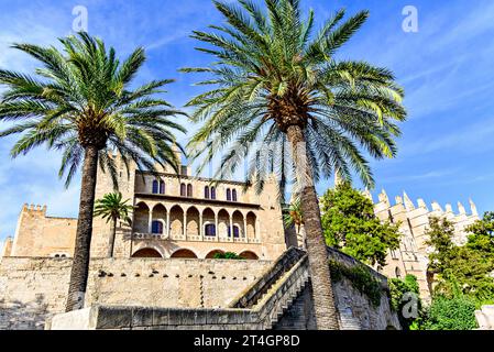 Royal Palace of La Almudaina, Palma de Mallorca Spain Stock Photo