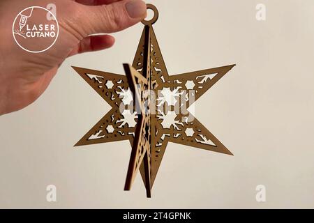 CHRISTMAS Digital multilayer layout files are specially prepared for the laser cut, CNC router machine and other cutting machines. Stock Vector