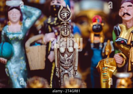 An array of Egyptian artifacts and souvenirs in Cairo, Egypt Stock Photo