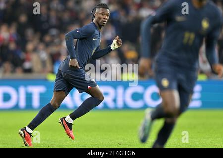 Eduardo Camavinga (6) of France pictured during a soccer game between the national teams of France and Scotland in friendly game, on October 17 , 2023 in Lille, France. (Photo by David Catry / Sportpix) Stock Photo