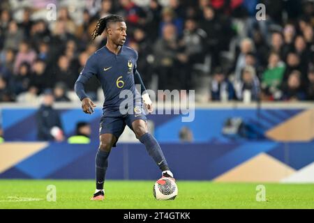 Eduardo Camavinga (6) of France pictured during a soccer game between the national teams of France and Scotland in friendly game, on October 17 , 2023 in Lille, France. (Photo by David Catry / Sportpix) Stock Photo