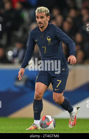 Antoine Griezmann (7) of France pictured during a soccer game between the national teams of France and Scotland in friendly game, on October 17 , 2023 in Lille, France. (Photo by David Catry / Sportpix) Stock Photo