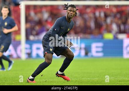 Eduardo Camavinga (6) of France pictured during a soccer game between the national teams of France and Scotland in friendly game, on October 17 , 2023 in Lille, France. (Photo by David Catry / Sportpix) Stock Photo