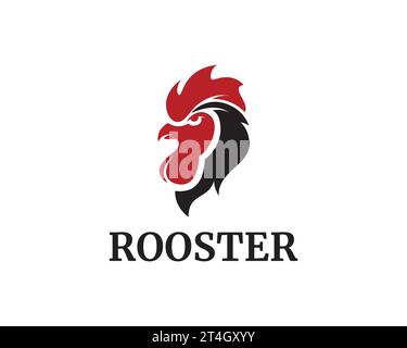 Rooster logo head animal angry Royalty Free Vector Image Stock Vector