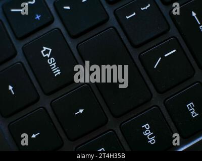 empty enter button of black keyboard Stock Photo