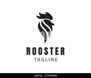Rooster logo head Royalty Free Vector Image Stock Vector