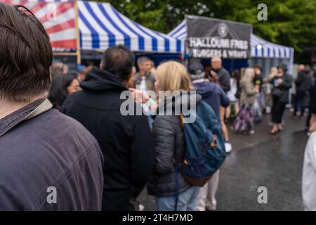 Abbergavenny Food Festival 2023, held annually on the third week of September in Wales. Captured on 16th September 2023 Stock Photo