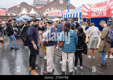 Abbergavenny Food Festival 2023, held annually on the third week of September in Wales. Captured on 16th September 2023 Stock Photo